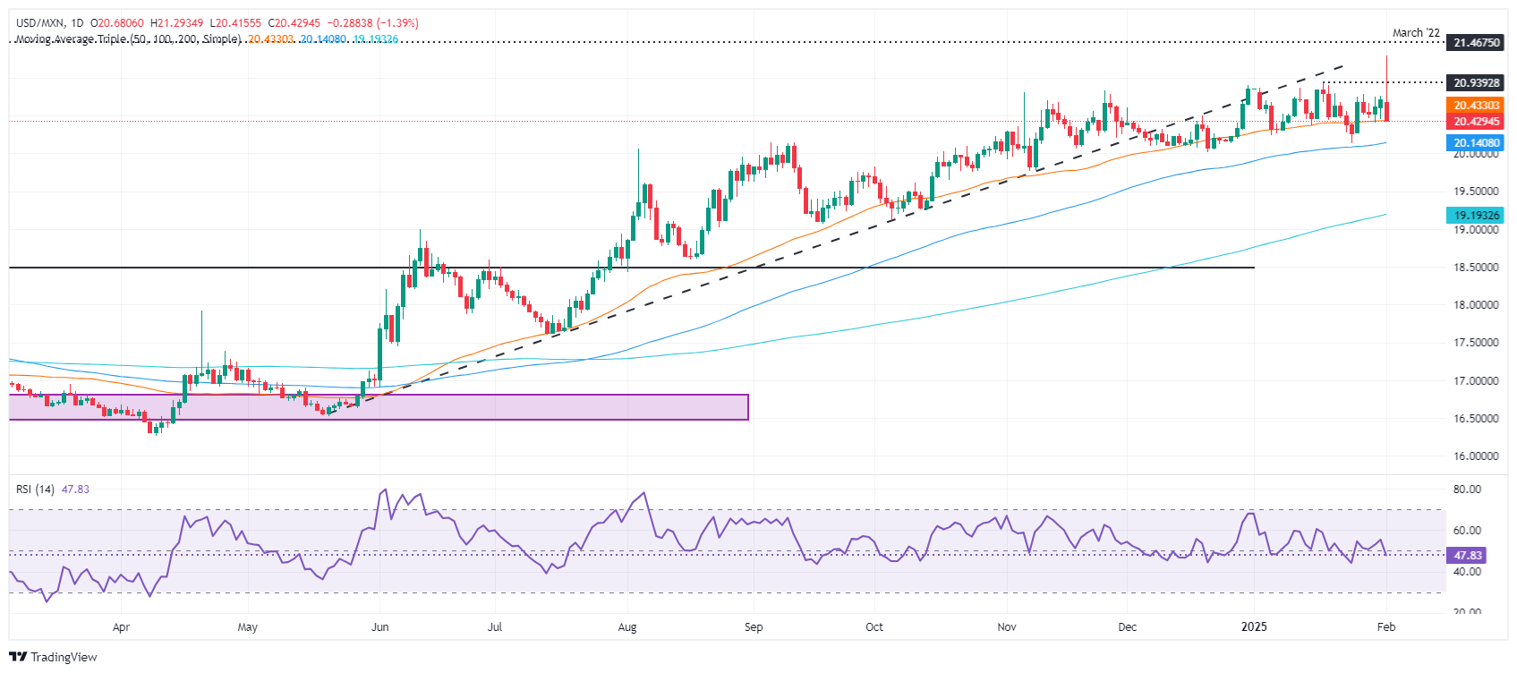Мексиканское песо растет, поскольку приостановка тарифов между США и Мексикой ос